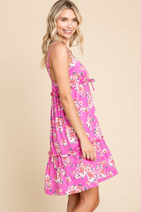 Full Size Floral Ruffled Cami Dress