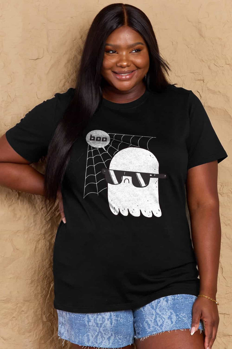 Full Size BOO Graphic Cotton T-Shirt