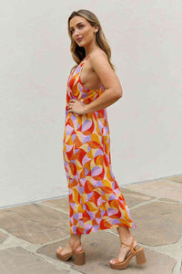 Full Size Printed Sleeveless Maxi Dress