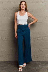 My Best Wish Full Size High Waisted Palazzo Pants