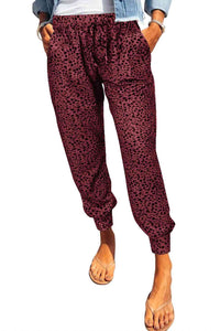 Leopard Print Joggers with Pockets