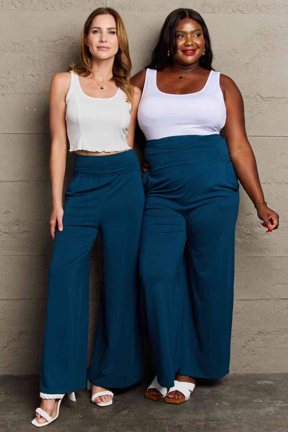 My Best Wish Full Size High Waisted Palazzo Pants