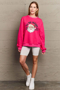Full Size Santa Graphic Long Sleeve Sweatshirt