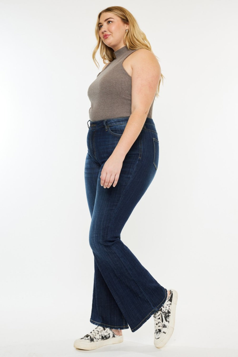 Full Size Mid Rise Flare Jeans