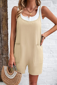 Devine Spaghetti Strap Romper with Pockets