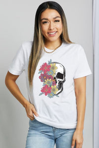 Full Size Skull Graphic Cotton T-Shirt