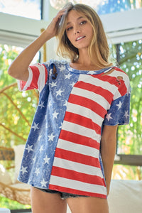 American Flag Theme Short Sleeve T-Shirt