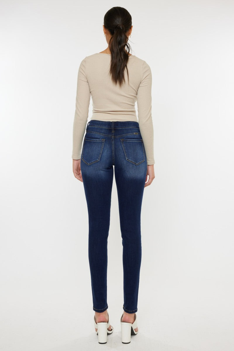 Mid Rise Gradient Skinny Jeans
