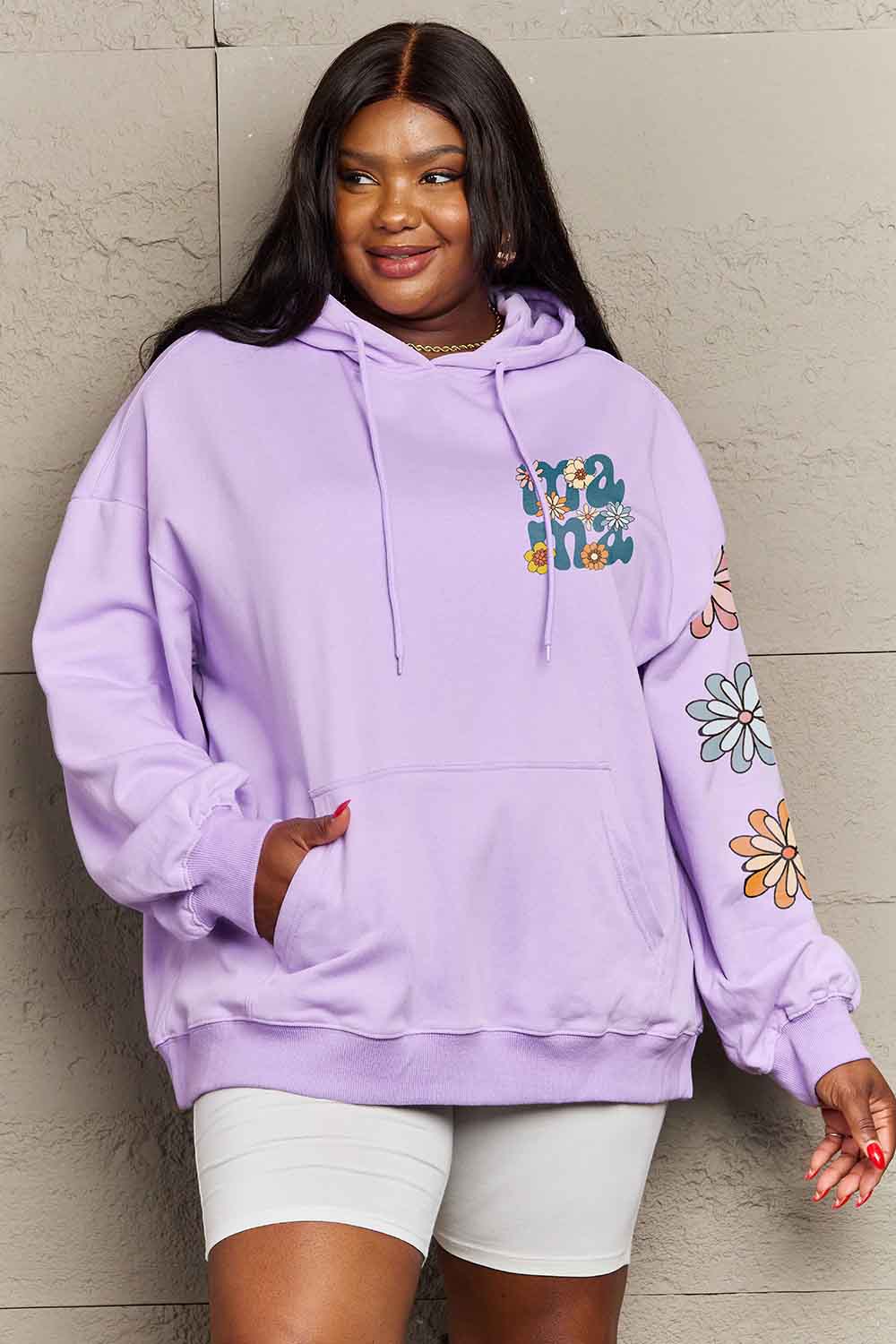 Full Size MAMA Graphic Dropped Shoulder Hoodie