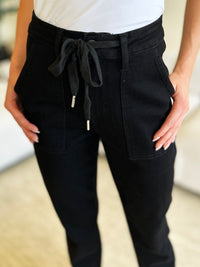 Full Size High Waist Double Roll Cuff Jeans