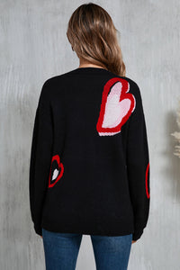 Angel Wings Heart Round Neck Long Sleeve Sweater