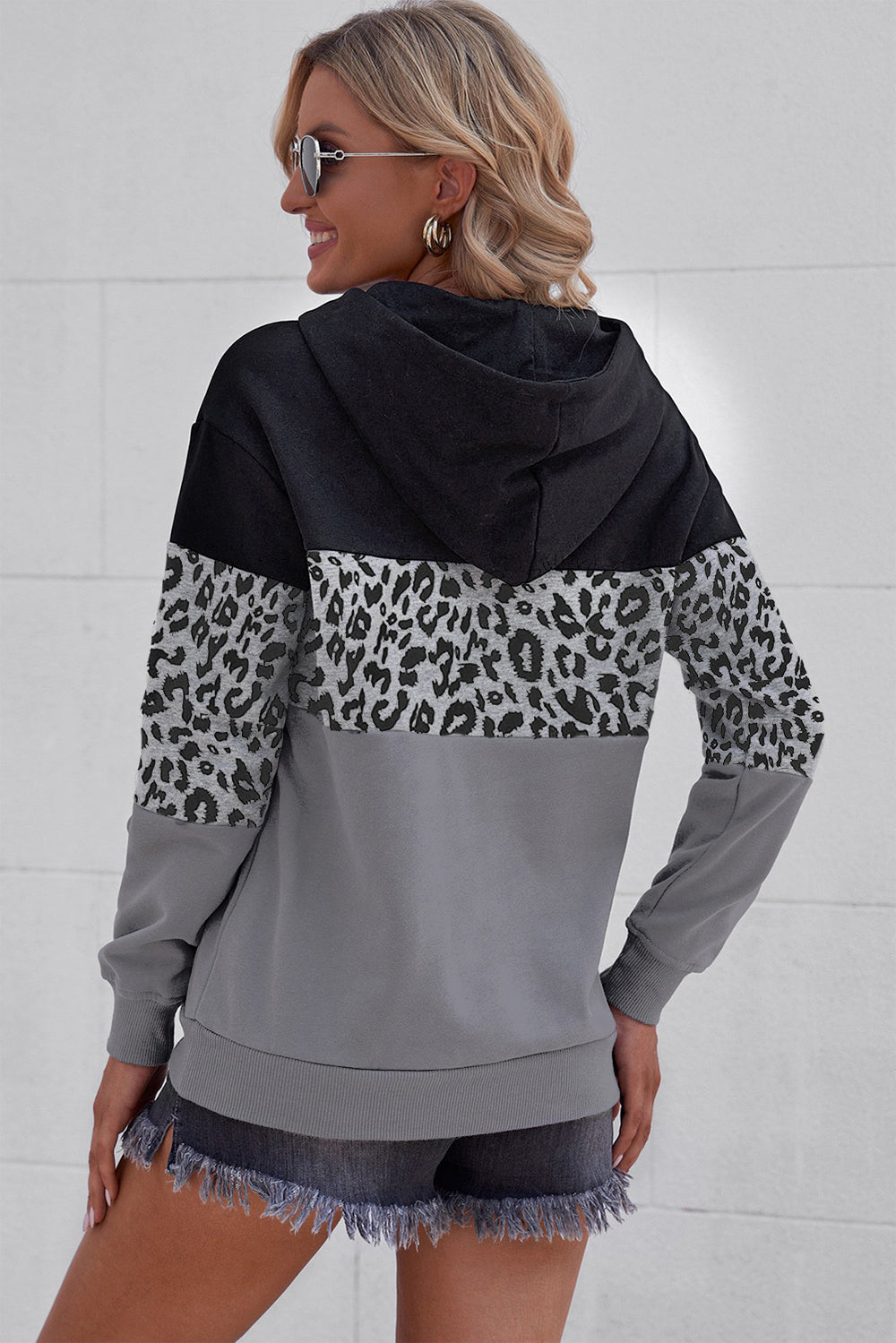 Color Block Dropped Shoulder Sweatshirt