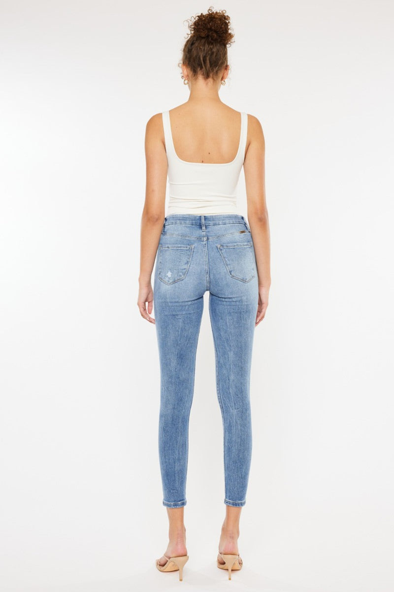 High Waist Cat's Whiskers Skinny Jeans