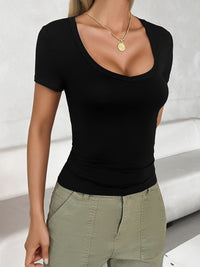 Devine Scoop Neck Short Sleeve T-Shirt