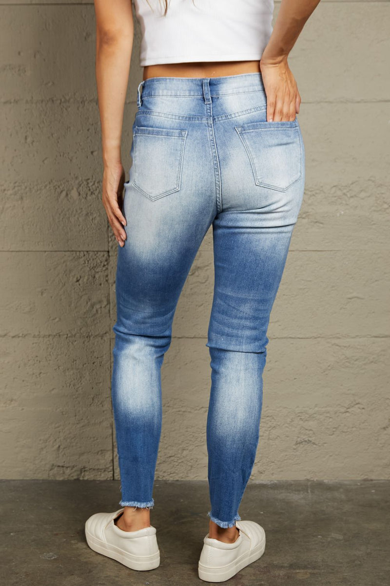 Faded Mid High Rise Jeans