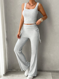 Devine Square Neck Tank and Drawstring Pants Set