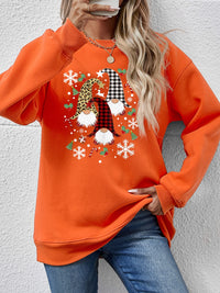 Faceless Gnomes Graphic Drop Shoulder Sweatshirt