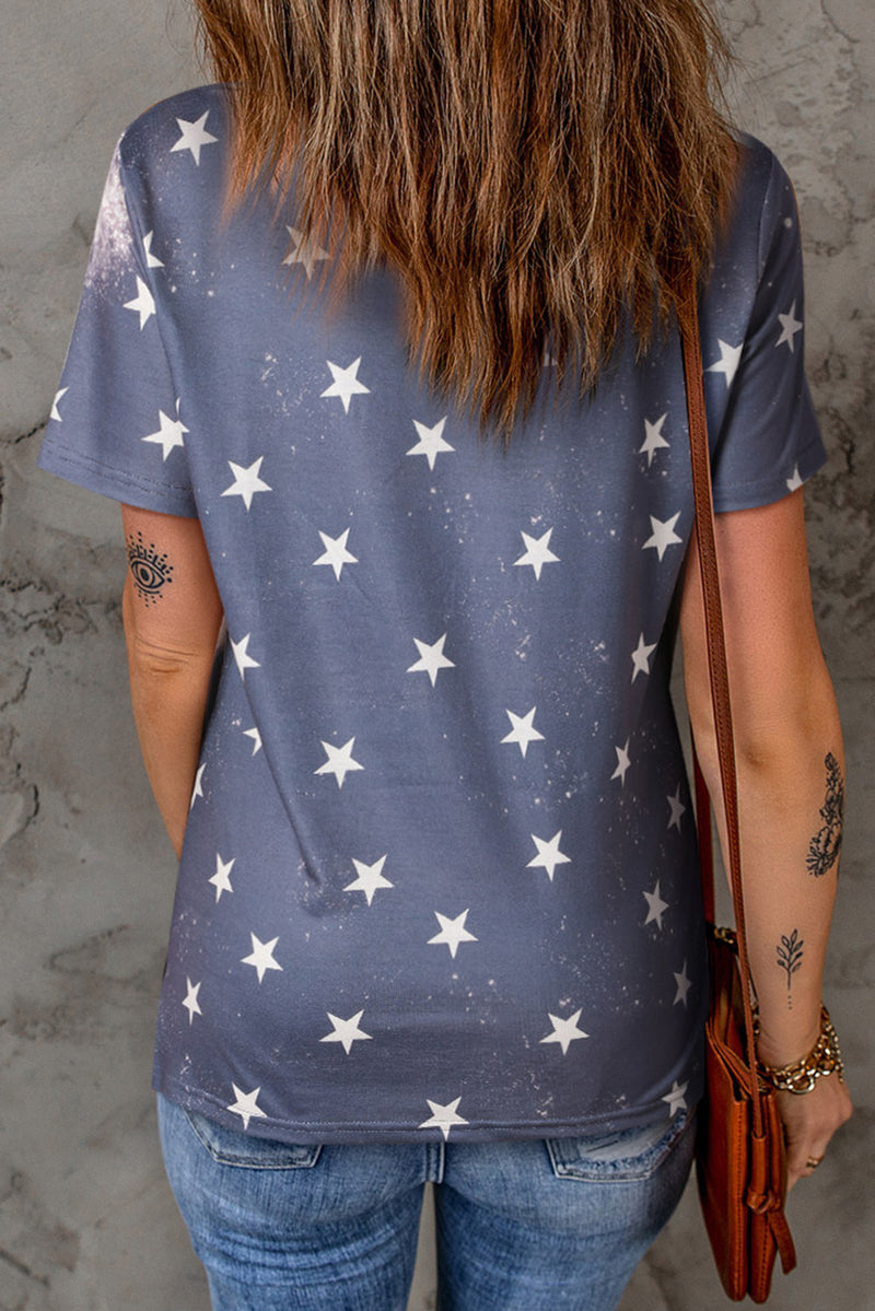 Letter Graphic Round Neck Short Sleeve T-Shirt