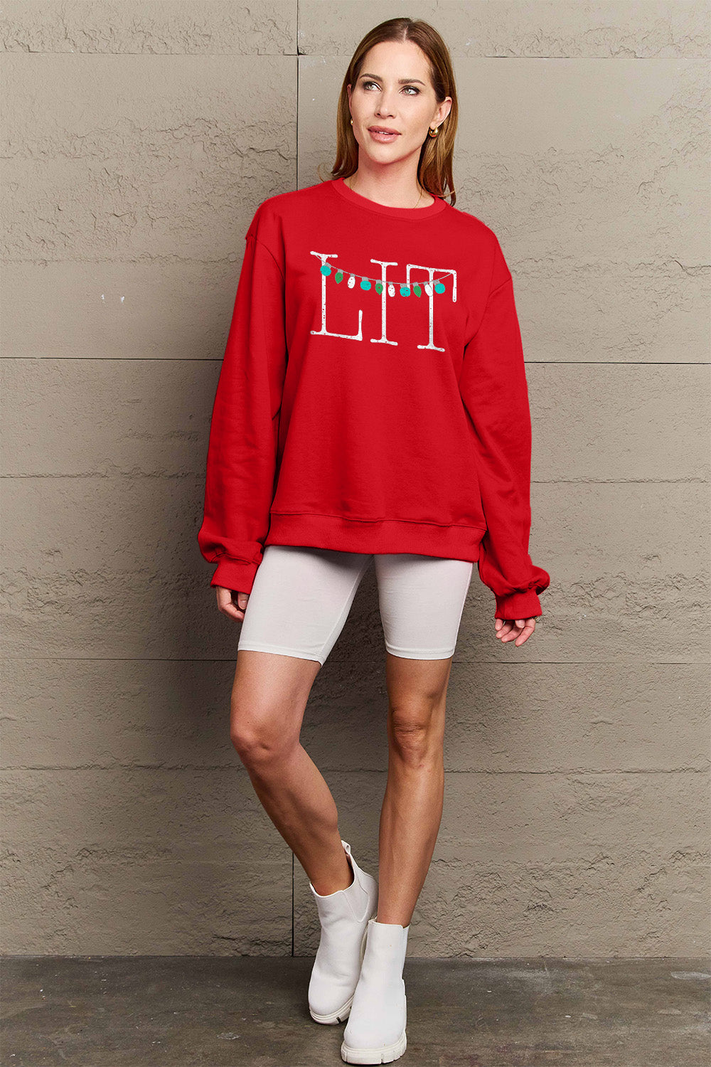 Full Size LIT Long Sleeve Sweatshirt