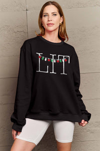 Full Size LIT Long Sleeve Sweatshirt