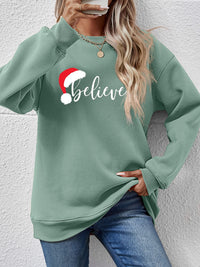 BELIEVE Graphic Long Sleeve Sweatshirt