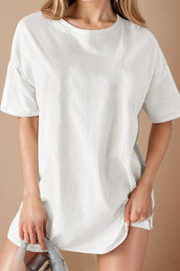 Round Neck Short Sleeve T-Shirt White