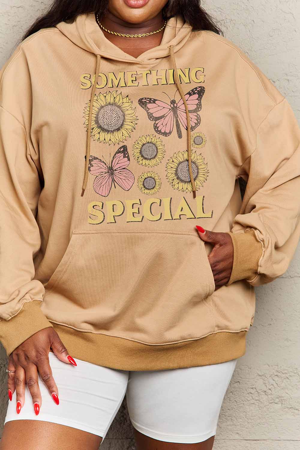 Full Size SOMETHING SPECIAL Graphic Hoodie