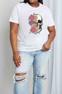 Full Size Skull Graphic Cotton T-Shirt