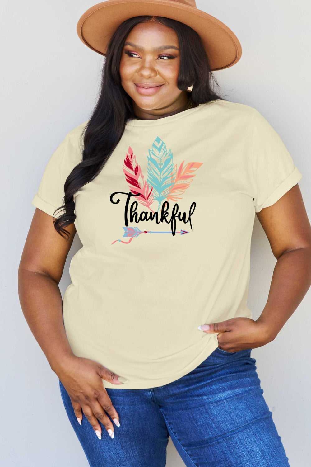 Simply Love Full Size THANKFUL Graphic T-Shirt