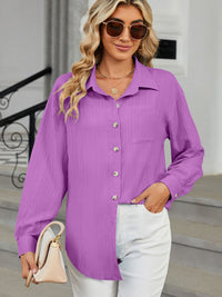 Collared Neck Long Sleeve Shirt