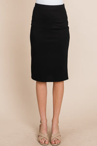 BOMBOM Elastic Waist Pencil Skirt