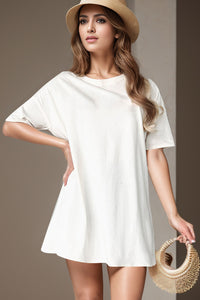 Round Neck Short Sleeve T-Shirt White