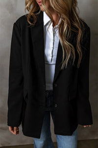 Button Up Long Sleeve Blazer