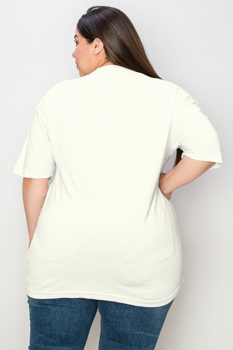 Full Size USA Letter Graphic Short Sleeve T-Shirt