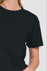 Round Neck Short Sleeve Cropped T-Shirt