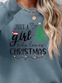 Letter Graphic Round Neck Sweatshirt