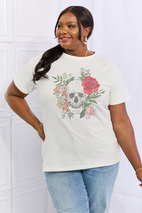 Full Size Skull Graphic Cotton Tee