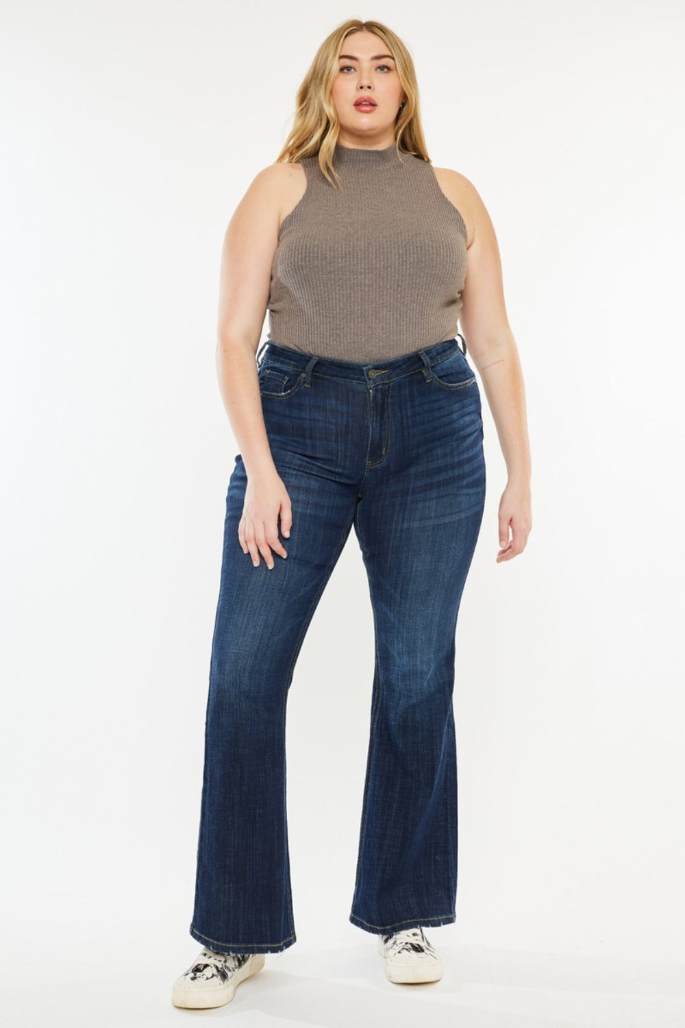 Full Size Mid Rise Flare Jeans