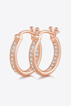 Adored Hoop Earrings Rose Gold / One Size Baeful Moissanite 925 Sterling Silver Earrings