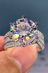 Adored Rings Baeful 3 Carat Moissanite Three-Layer Ring