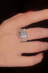 Adored Rings Baeful 3 Carat Moissanite Three-Layer Ring