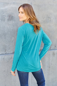 Full Size Round Neck Long Sleeve Top