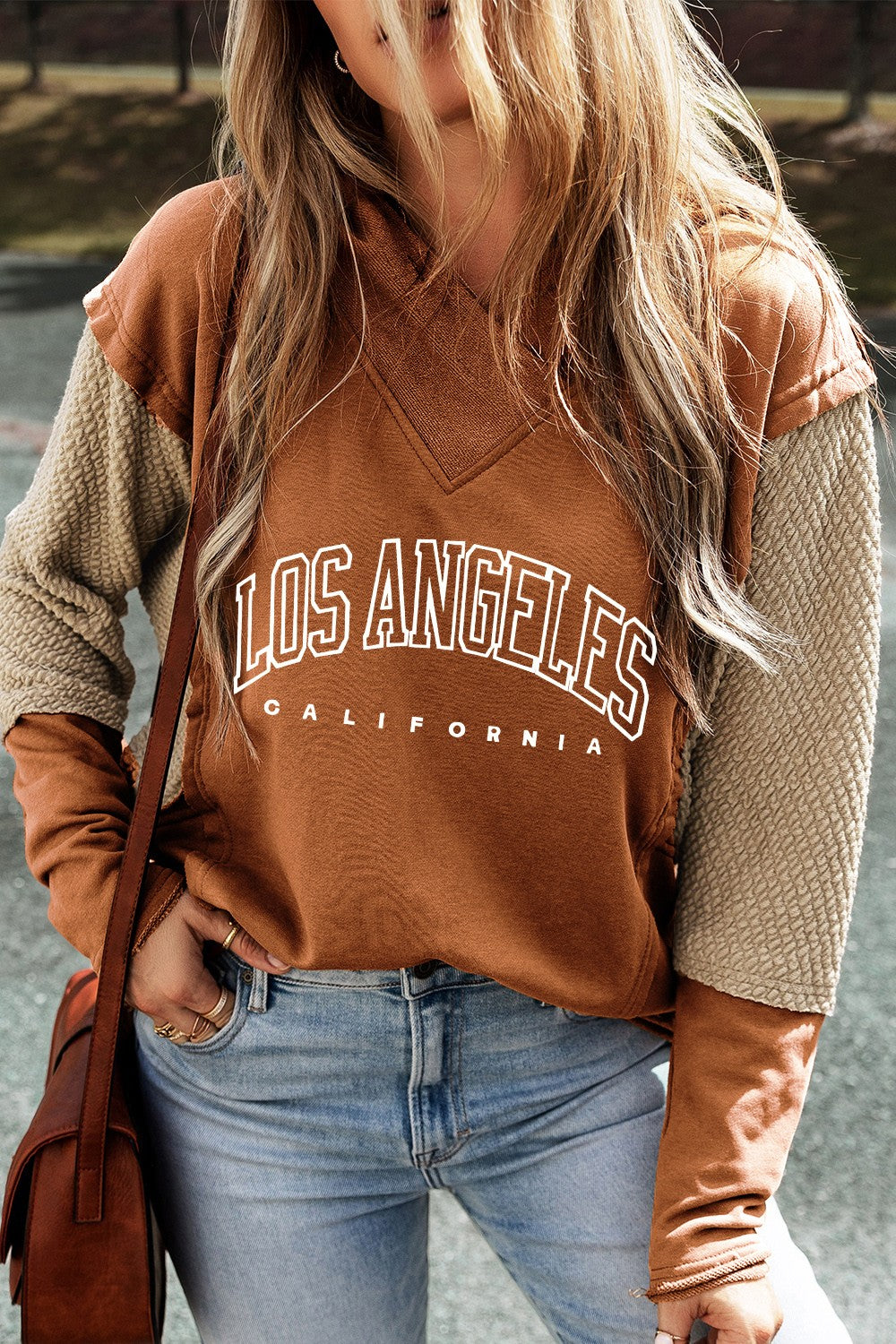 Letter Graphic Long Sleeve Hoodie