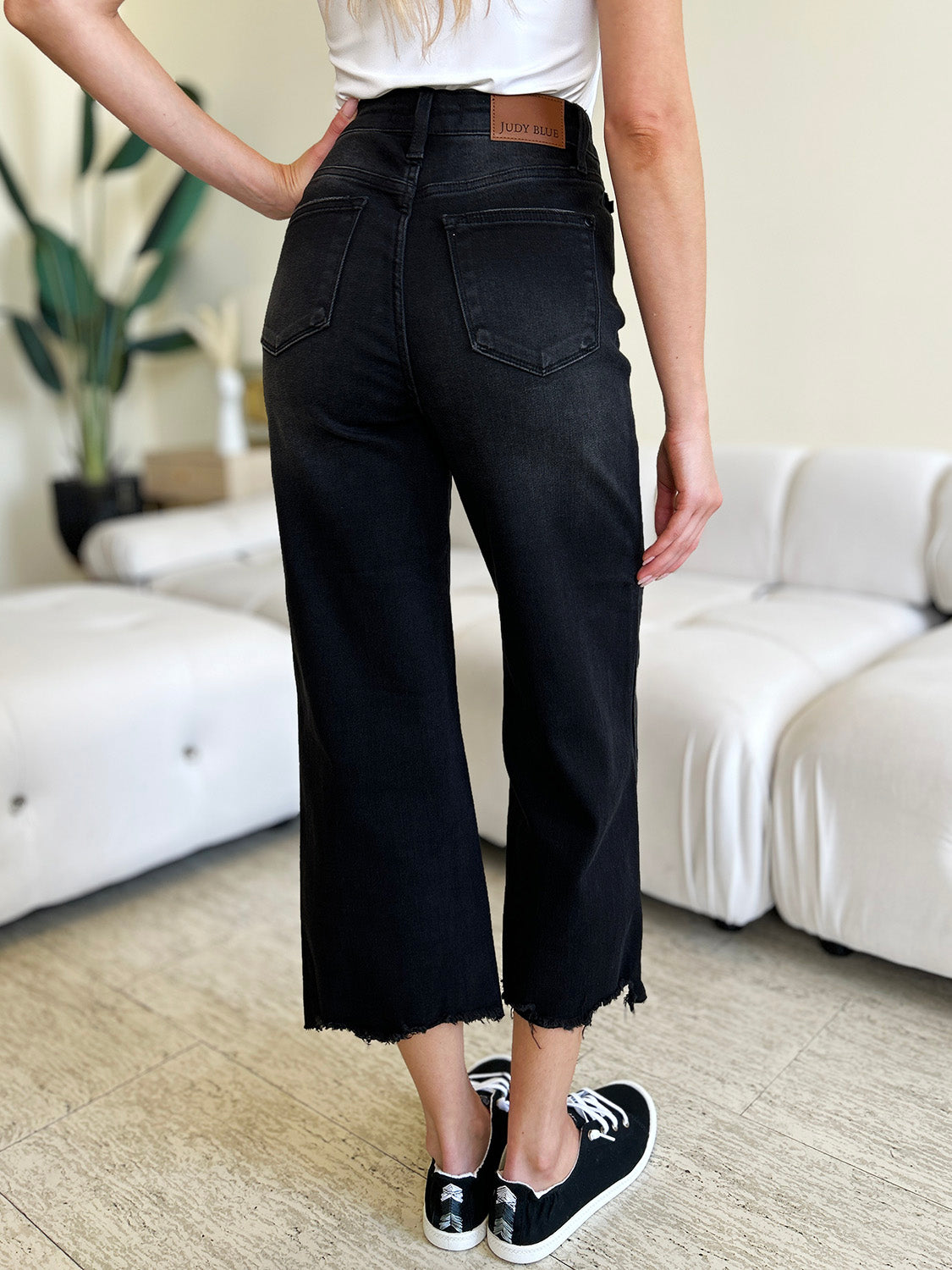 Full Size High Waist Button Fly Jeans