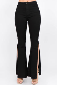 American Bazi Side Slit Flare Jeans