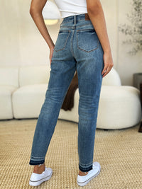 Full Size Mid Rise Rigid Magic Release Hem Jeans
