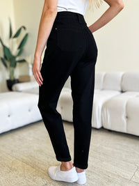Full Size High Waist Double Roll Cuff Jeans