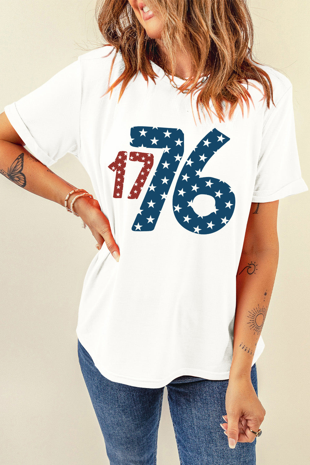 1776 Round Neck Short Sleeve T-Shirt