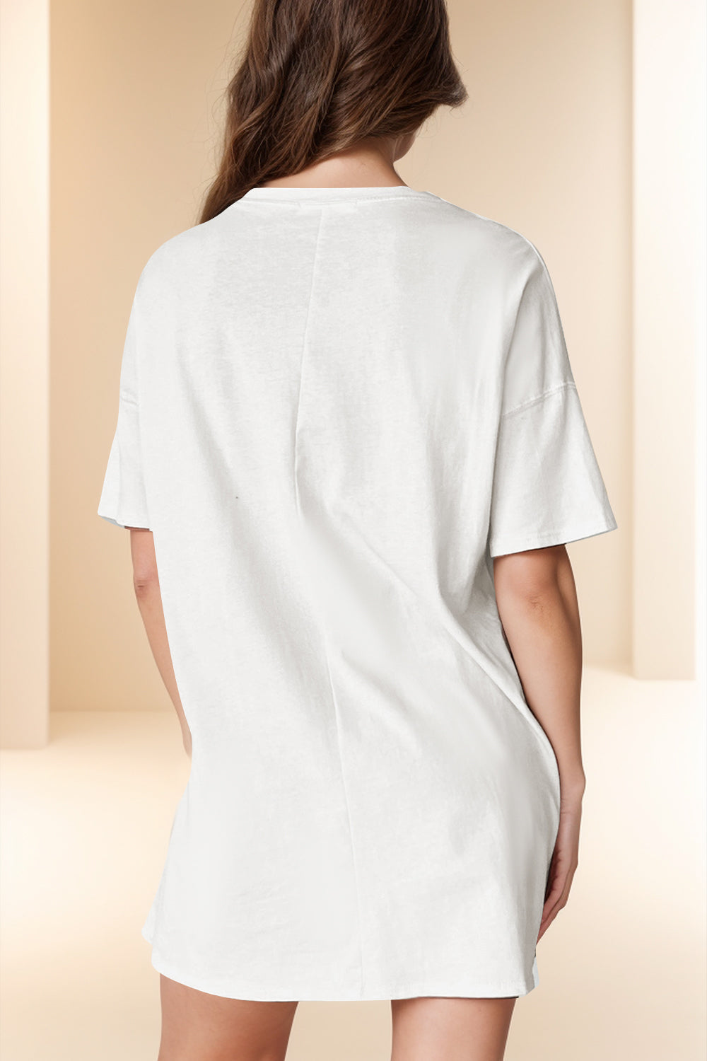 Round Neck Short Sleeve T-Shirt White