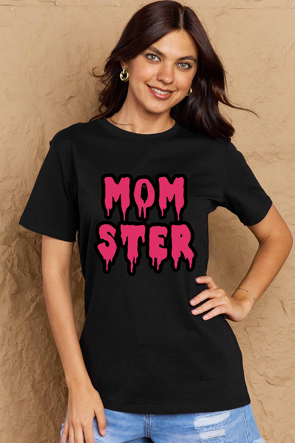Full Size MOM STER Graphic Cotton T-Shirt